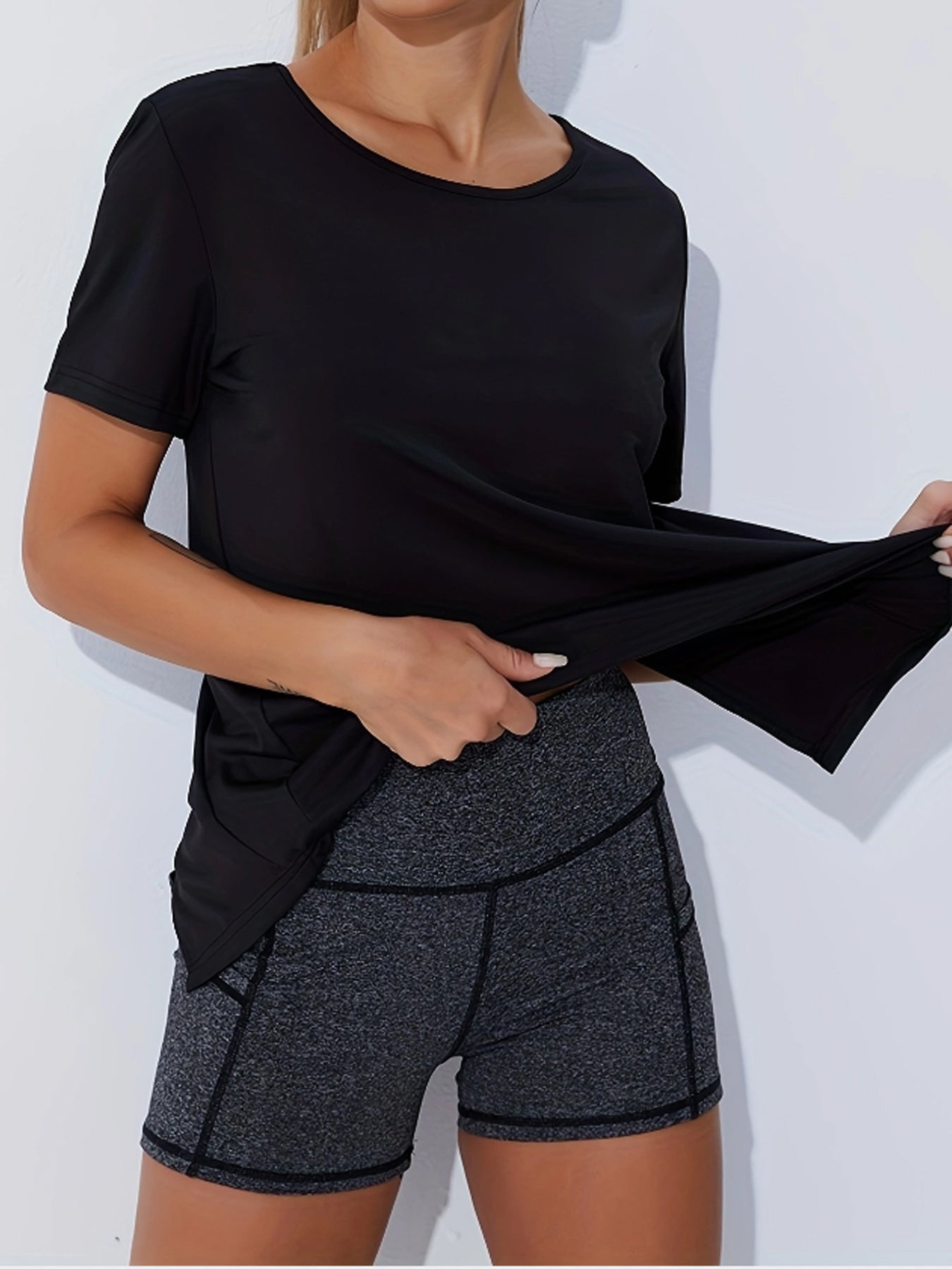 2025 Se2-Pack Women Quick-Dry Tees amless Honeycomb Ventilation Yoga Running Gym