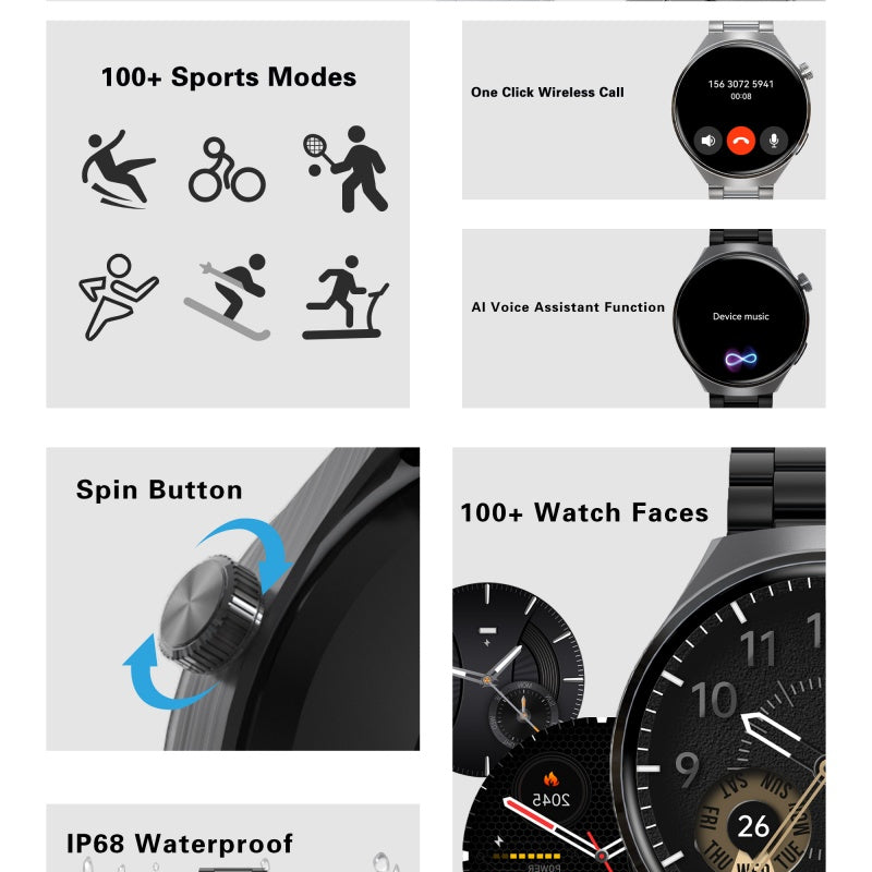 New SENBONO V19 Business Men Smart Watch Answer Call Heart Rate Water Proof Sports Fitness Smartwatch Men