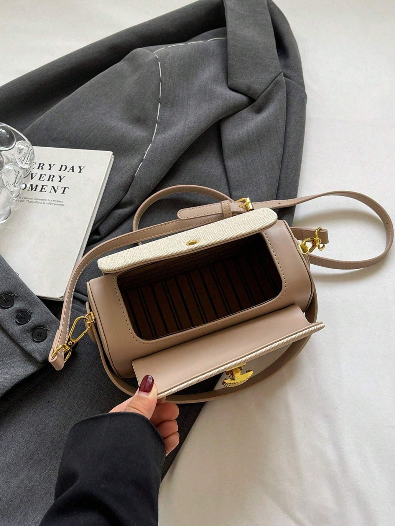 Women's Fashion Trapezoid Handbag With Top Handle, Elegant & Simple Design, Large Capacity, Bag For Women Elegant