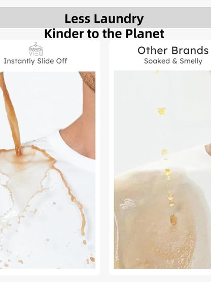 Neat White Basic Crewneck Short Sleeve Cotton Polyester Water Repellent Tops T Shirts Tee For Men