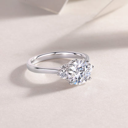 Starry Night Brilliance - A Fashionable And Luxurious Jewelry Piece Set With 2-carat Moissan Diamond S925 Sterling Silver And Platinum-plated Diamond