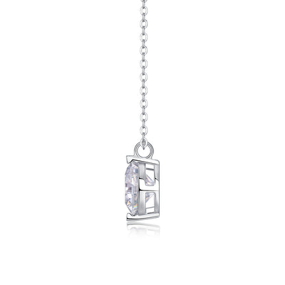 Time Lasts - A Fashionable And Luxurious Diamond Jewelry Pendant Set With 2-carat, 3-carat And 5-carat Moissan Diamonds, S925 Sterling Silver And Platinum Plating