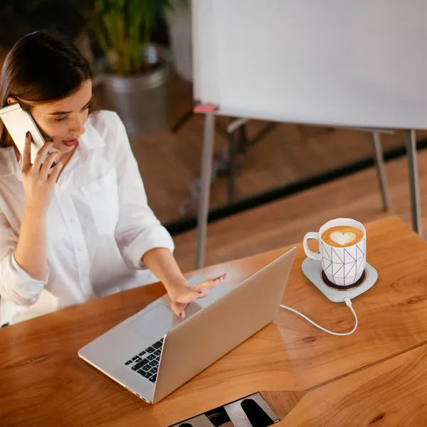 Electric Coffee Mug Warmer For Desk Auto Shut Off USB Tea Milk Beverage Cup 3 Temperature Setting