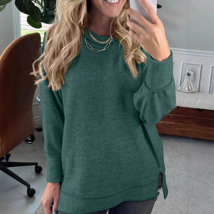 Women's Casual Round Neck Long Sleeve Pullover Hoodie All-matching