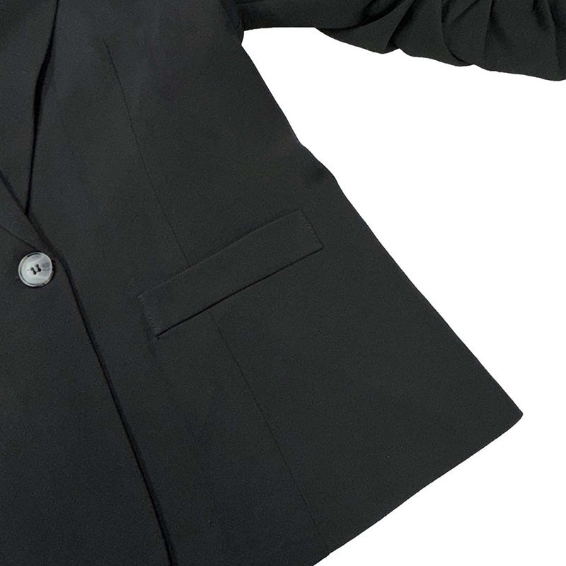 Plus Size Women's Single Button Front Lapel Blouse Elegant Solid Color Long Sleeve Office Shirt Professional Work Wear Tops