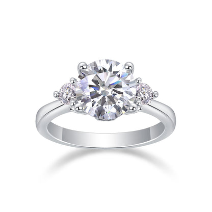 Starry Night Brilliance - A Fashionable And Luxurious Jewelry Piece Set With 2-carat Moissan Diamond S925 Sterling Silver And Platinum-plated Diamond