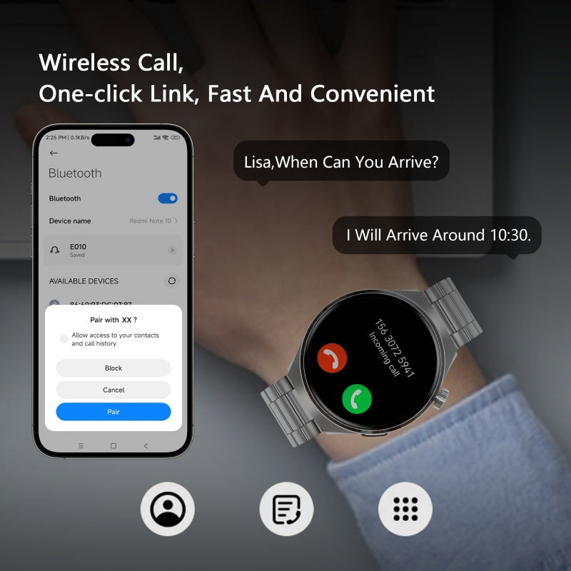 New SENBONO V19 Business Men Smart Watch Answer Call Heart Rate Water Proof Sports Fitness Smartwatch Men