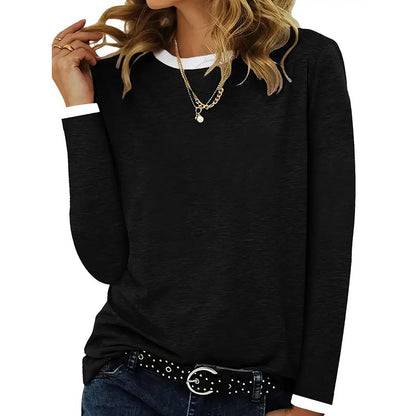 3 Pack Women's Long Sleeve T Shirts, Round Neck Basic Tops Fall Casual Trendy Tees Loose Fit Soft Clothes Outfits