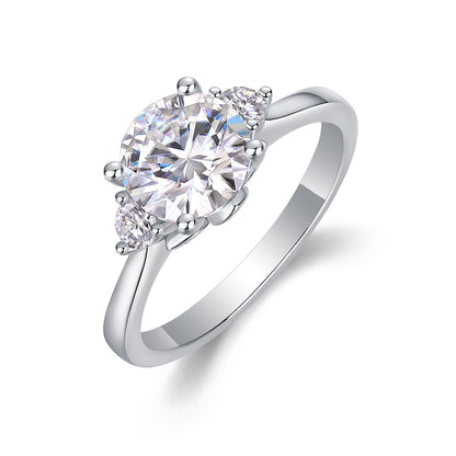 Starry Night Brilliance - A Fashionable And Luxurious Jewelry Piece Set With 2-carat Moissan Diamond S925 Sterling Silver And Platinum-plated Diamond