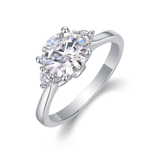 Starry Night Brilliance - A Fashionable And Luxurious Jewelry Piece Set With 2-carat Moissan Diamond S925 Sterling Silver And Platinum-plated Diamond