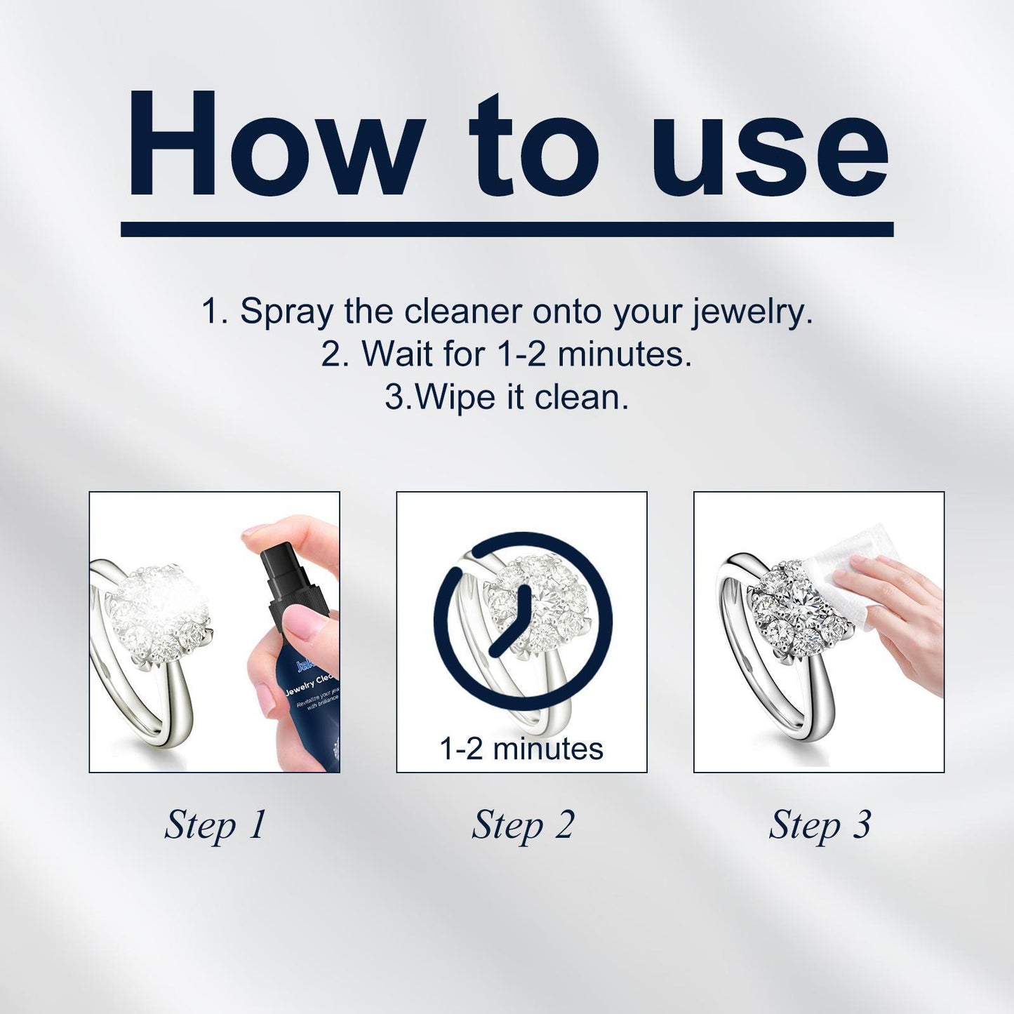 Jack Huo Jewelry Cleaner Necklace Gold Jewelry Cleaning, Black Removal, Stain Removal, Antioxidant Maintenance