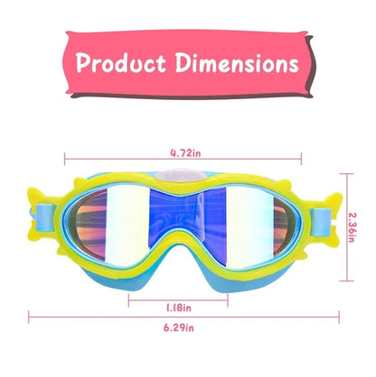Kids Swim Goggles With Ear Plugs UV Protection Anti-Fog Leak Proof
