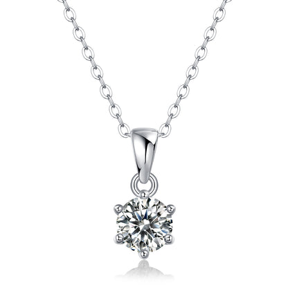Breeze Dance - Affordable Diamond Jewelry Necklace Pendant Set With 1-carat, 2-carat And 3-carat Moissan Diamonds, S925 Sterling Silver And Platinum-plated. Fashionable And Trendy Jewelry.