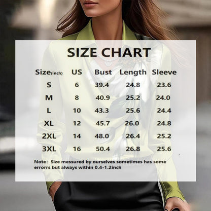 2025 Women's Shirt Collar Long Sleeve Blouse With Floral Print - Button Front Comfort Top For Spring&Fall