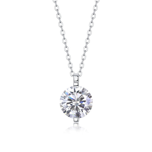 Time Lasts - A Fashionable And Luxurious Diamond Jewelry Pendant Set With 2-carat, 3-carat And 5-carat Moissan Diamonds, S925 Sterling Silver And Platinum Plating